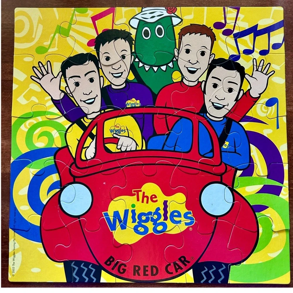 Vintage 2003 The Wiggles Jigsaw Puzzle Kids Multicolor Big‎ Red Car 25 Piece